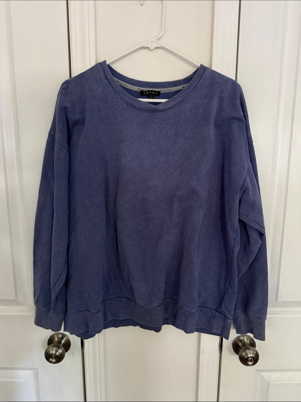ZELOS Vintage Indigo Crewneck Sweatshirt